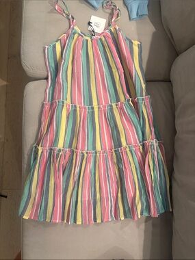 dRA Los Angeles Multi-Color Striped Tiered Sundress